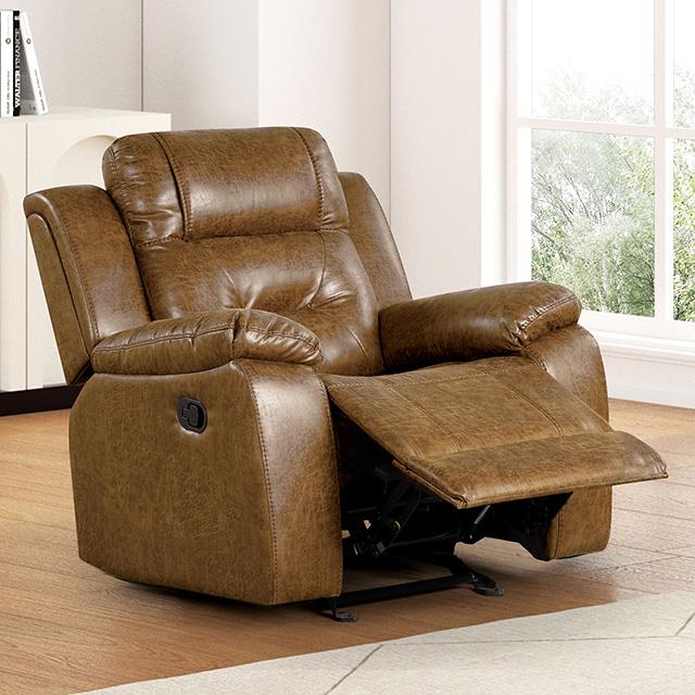 Furniture of America Ezekius FM6011BR-CH-M Manual Recliner IMAGE 1