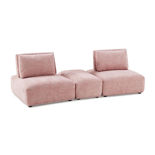 Furniture of America Stavanger FM63001PK-E 2-Seater with Rectangular Ottoman IMAGE 1