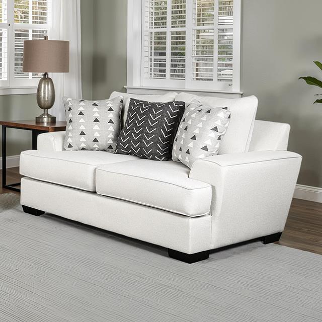 Furniture of America Hyde Park SM1254-LV Loveseat with Pillows IMAGE 1