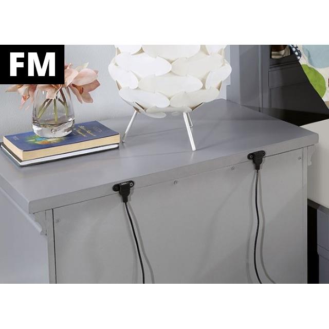 Furniture of America Castlile FM7413GY-N Night Stand IMAGE 3