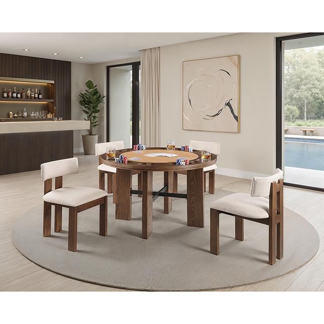 Furniture of America Gaetani FM-GM701BR-T Dining Table IMAGE 2