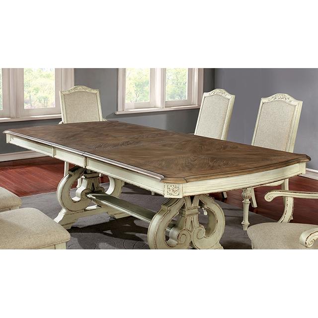 Furniture of America Arcadia CM3150WH-T-9PC 9 Pc Dining Table Set IMAGE 3