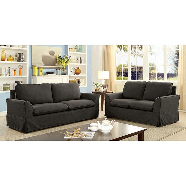 Furniture of America Maxine CM6378GY-LV Loveseat IMAGE 1