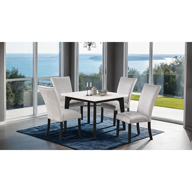 Furniture of America Sabro FM3330BK-ST-TABLE Square Dining Table IMAGE 2
