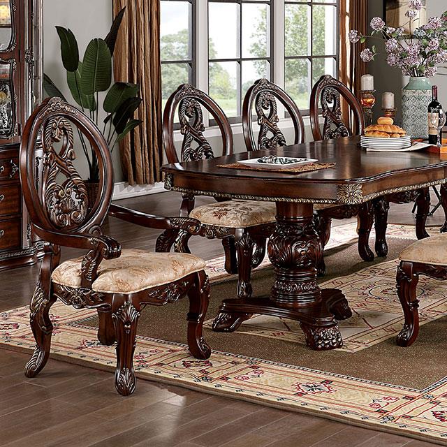 Furniture of America Normandy CM3145T-9PC 9 Pc Dining Table Set IMAGE 3