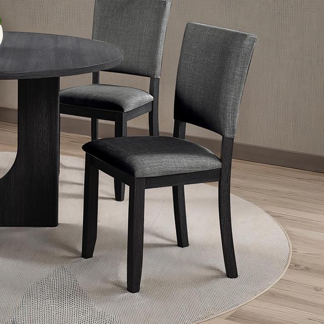 Furniture of America Oberto SL3406DG-SC-4PK Upholstered Side Chair IMAGE 1