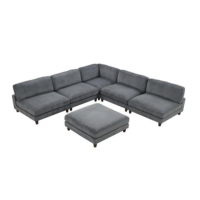 Furniture of America Dagenham FM6800GY-C Sectional IMAGE 1