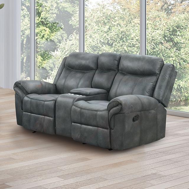 Furniture of America Agata NX6001DG-LV Glider Recliner Loveseat IMAGE 1