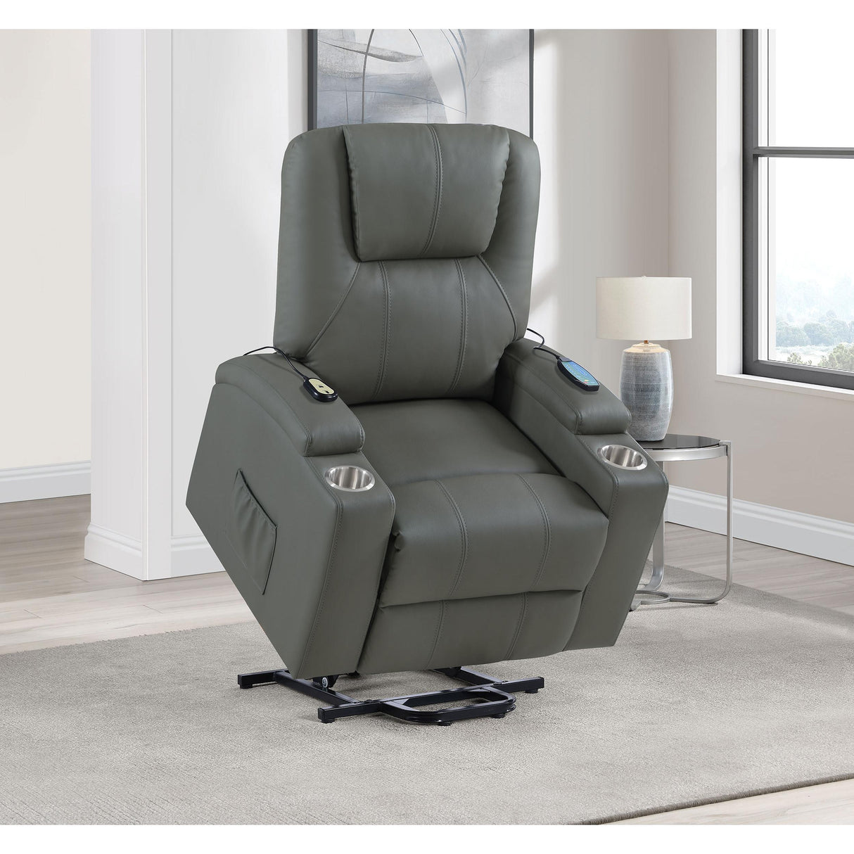 Coaster Furniture Armstrong Leather Look Lift Chair 609478P IMAGE 10