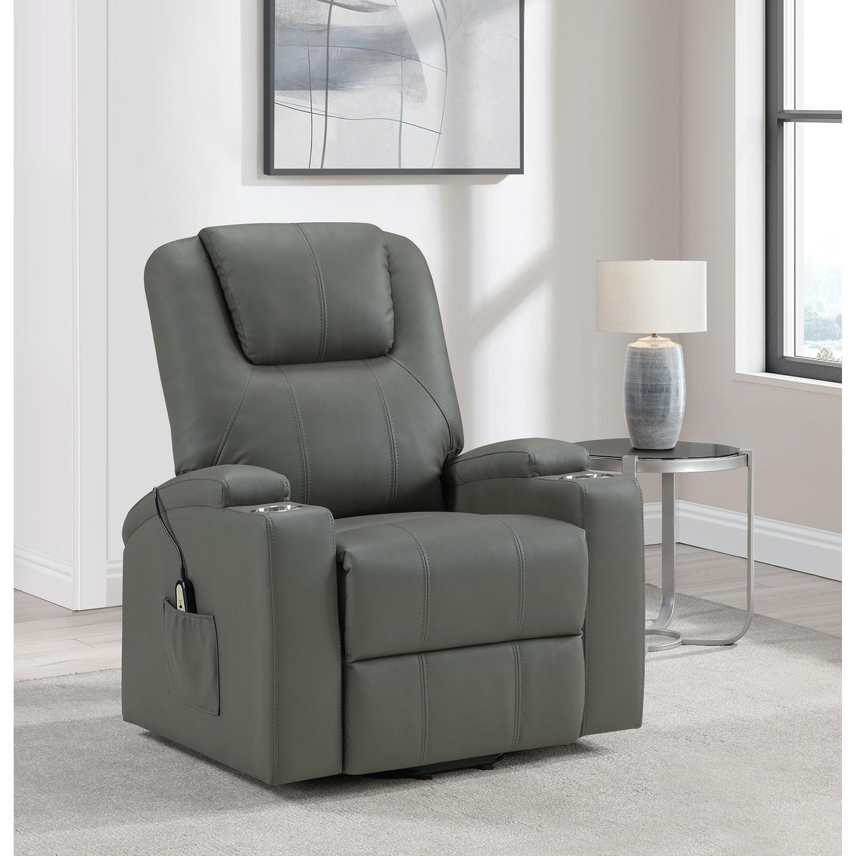 Coaster Furniture Armstrong Leather Look Lift Chair 609478P IMAGE 8