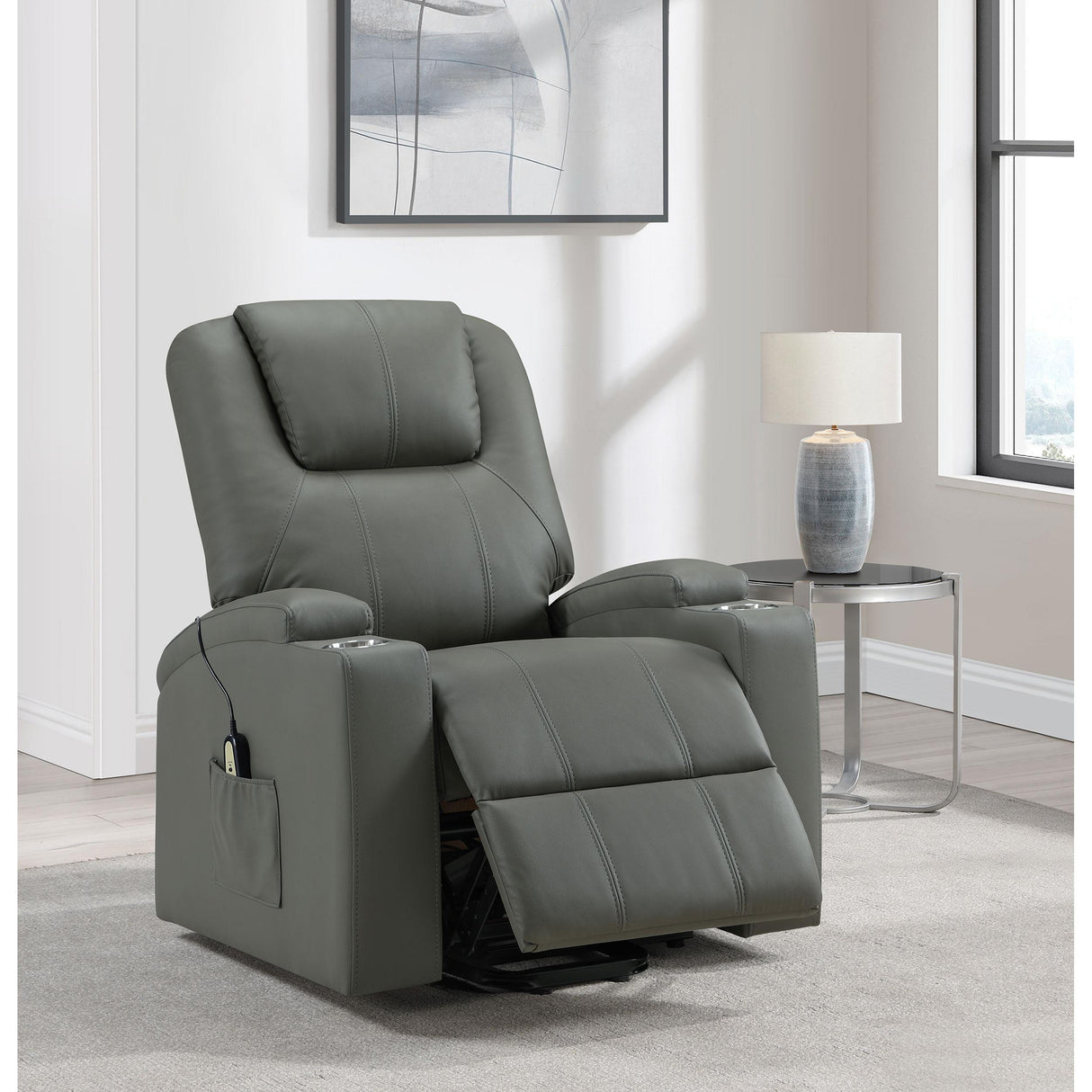 Coaster Furniture Armstrong Leather Look Lift Chair 609478P IMAGE 9