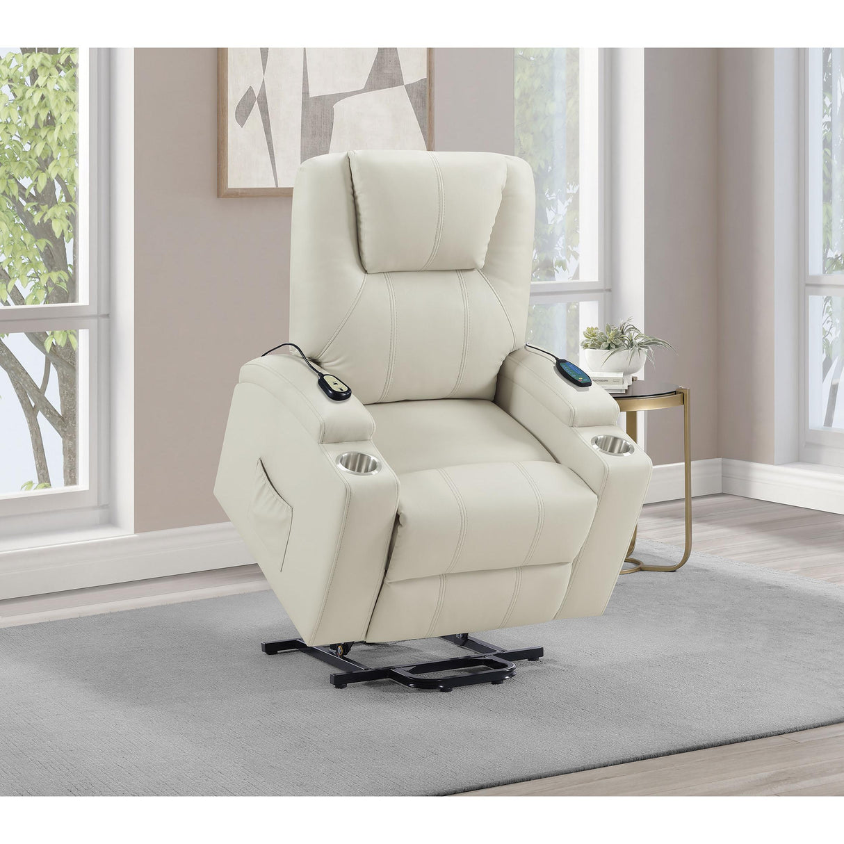 Coaster Furniture Armstrong Leather Look Lift Chair 609477P IMAGE 10