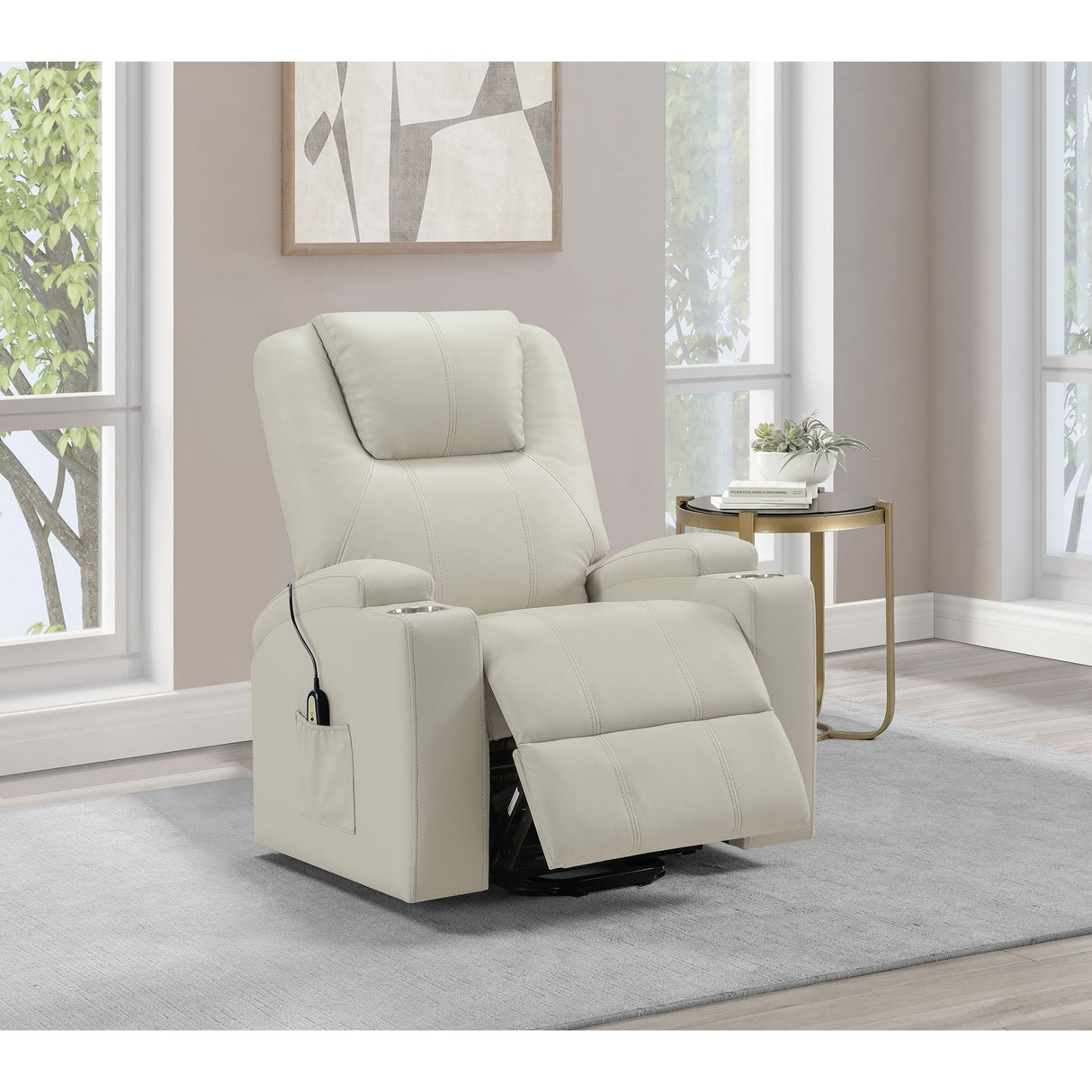 Coaster Furniture Armstrong Leather Look Lift Chair 609477P IMAGE 9