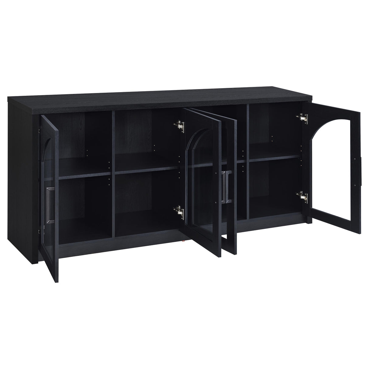 Coaster Furniture Riva 103895 4-door Dining Sideboard Buffet Storage Credenza - Black IMAGE 9
