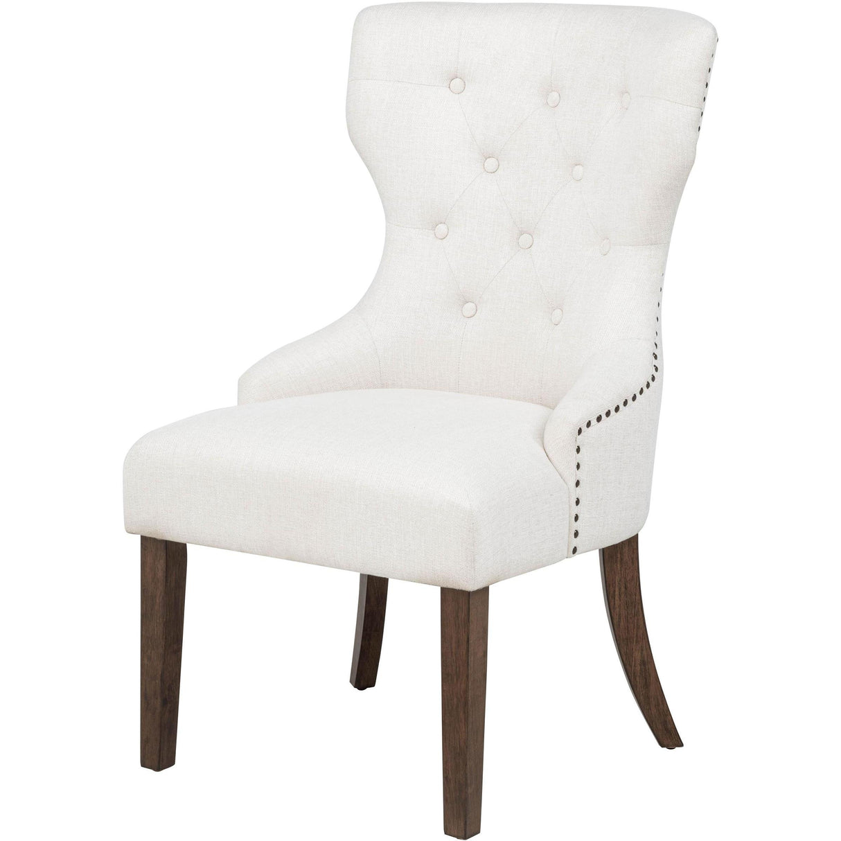 Coaster Furniture Baney 104507DOK Fabric Upholstered Dining Side Chair - Cream/Dark Oak IMAGE 4