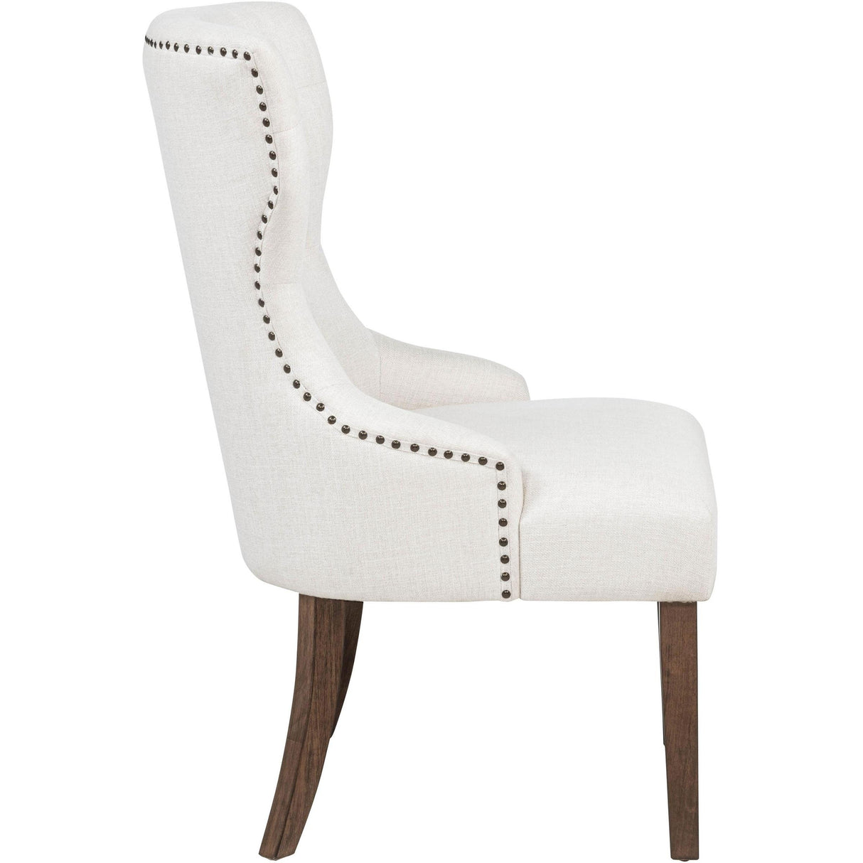Coaster Furniture Baney 104507DOK Fabric Upholstered Dining Side Chair - Cream/Dark Oak IMAGE 9