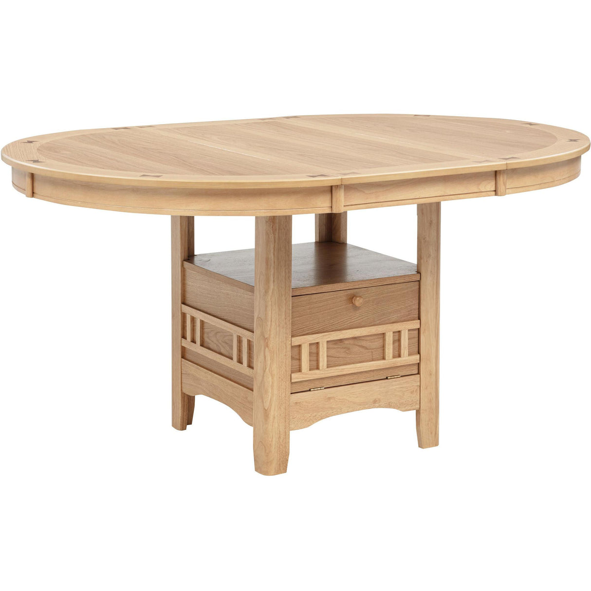 Coaster Furniture Lavon 106620 Oval 60-inch Wood Extension Leaf Dining Table - Light Oak IMAGE 3