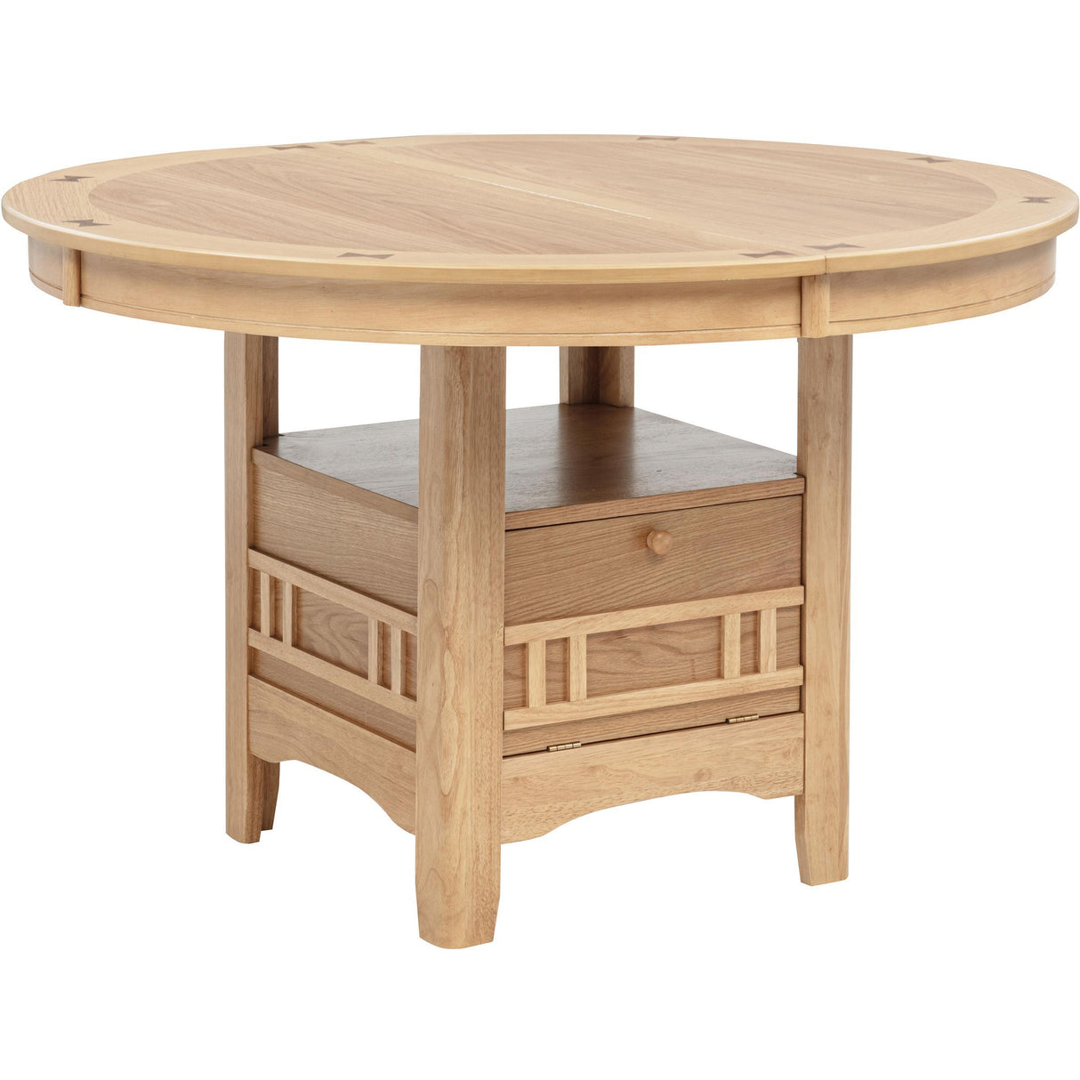Coaster Furniture Lavon 106620 Oval 60-inch Wood Extension Leaf Dining Table - Light Oak IMAGE 4