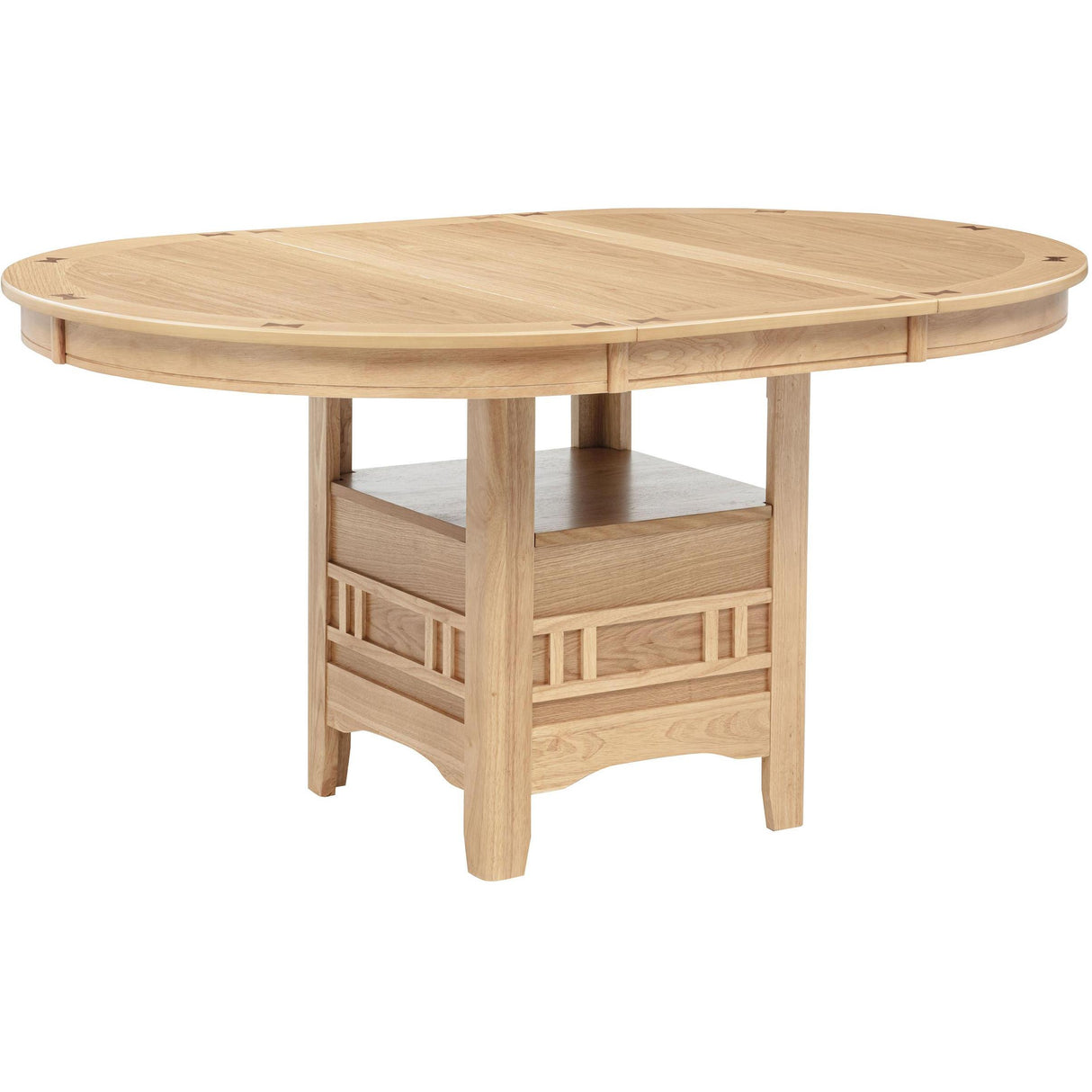Coaster Furniture Lavon 106620 Oval 60-inch Wood Extension Leaf Dining Table - Light Oak IMAGE 9