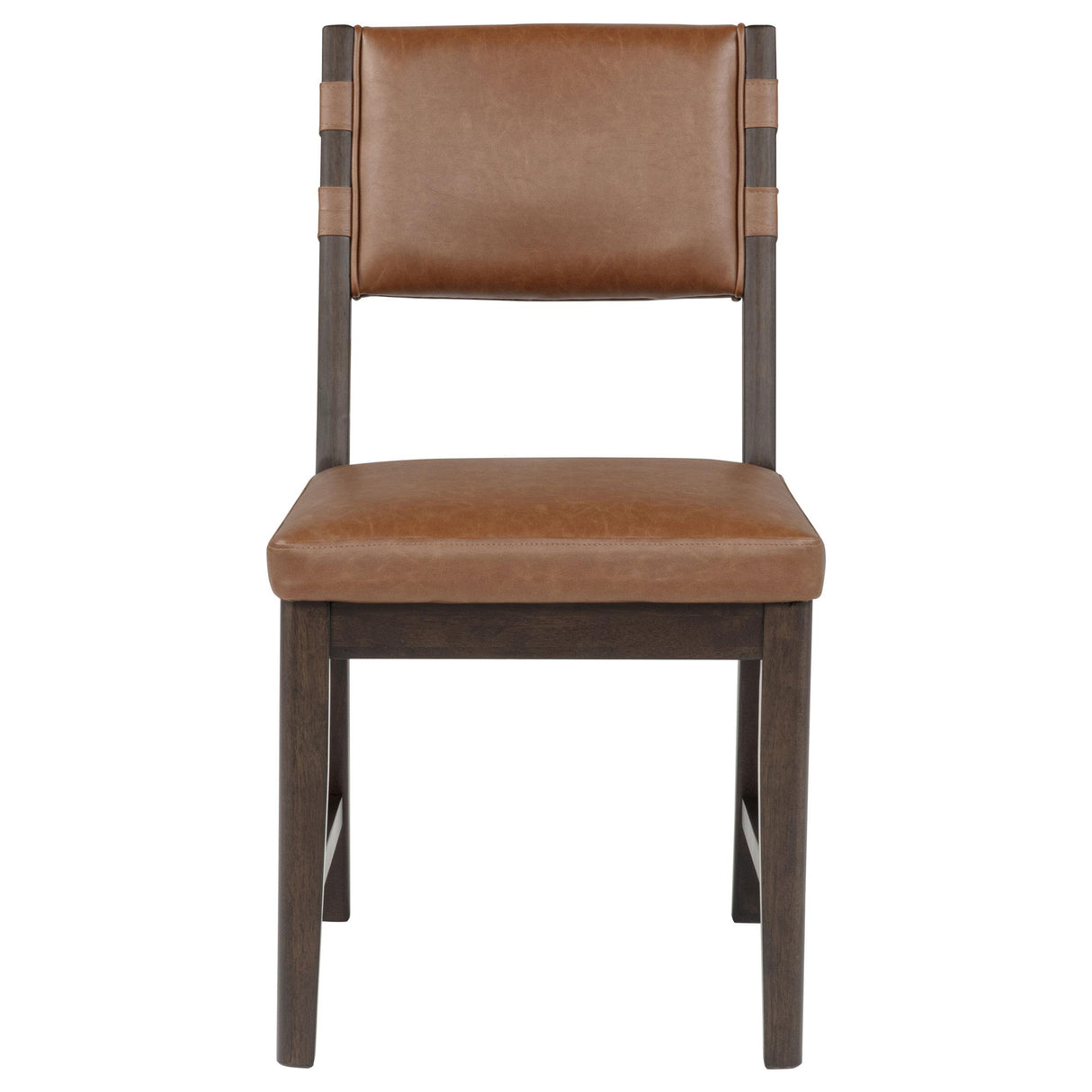 Coaster Furniture Tegan 107072 Set of 2 Faux Leather Upholstered Dining Side Chair - Cognac IMAGE 8