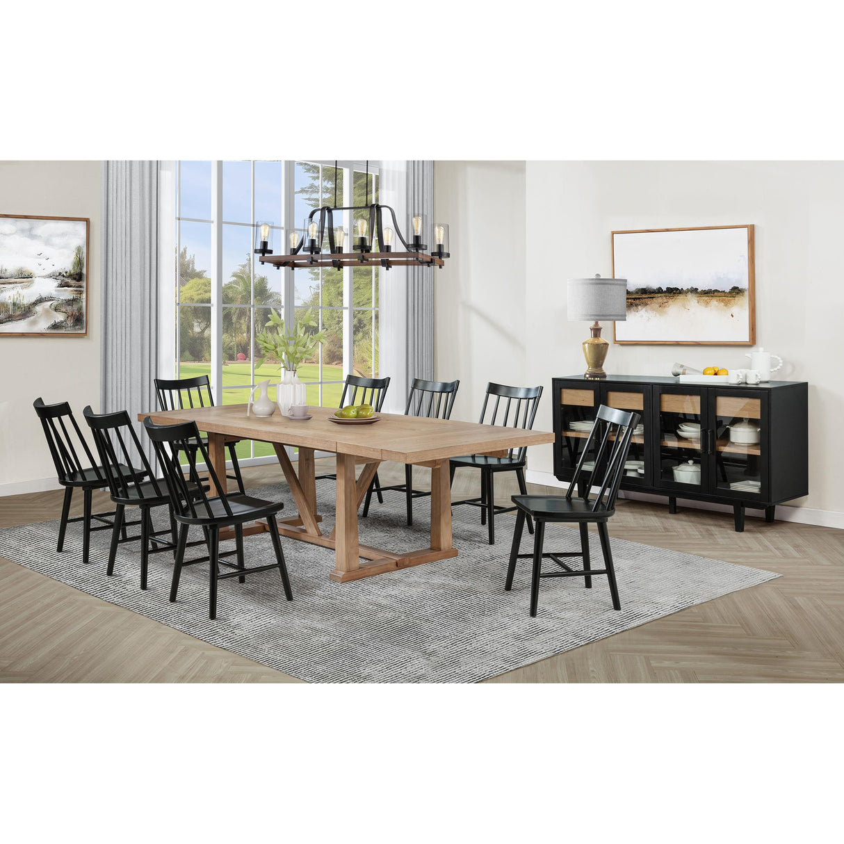 Coaster Furniture Middleton 108546BLK Set of 2 Solid Wood Dining Side Chair - Black IMAGE 14