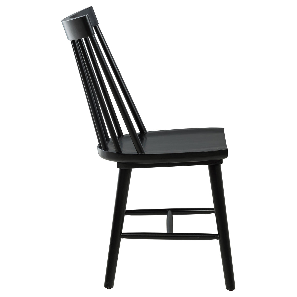 Coaster Furniture Middleton 108546BLK Set of 2 Solid Wood Dining Side Chair - Black IMAGE 3