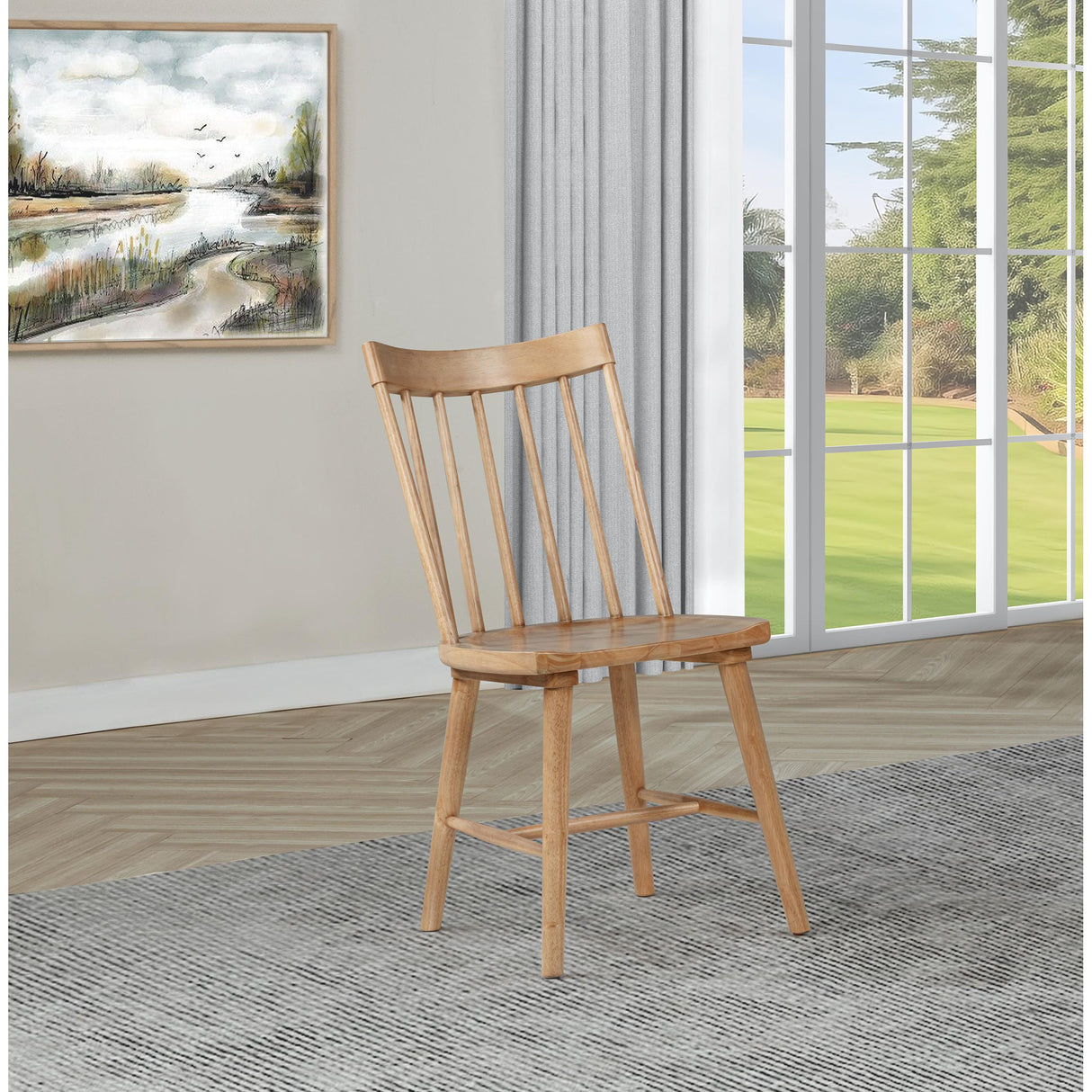 Coaster Furniture Middleton 108546NAT Set of 2 Solid Wood Dining Side Chair - Brown IMAGE 4
