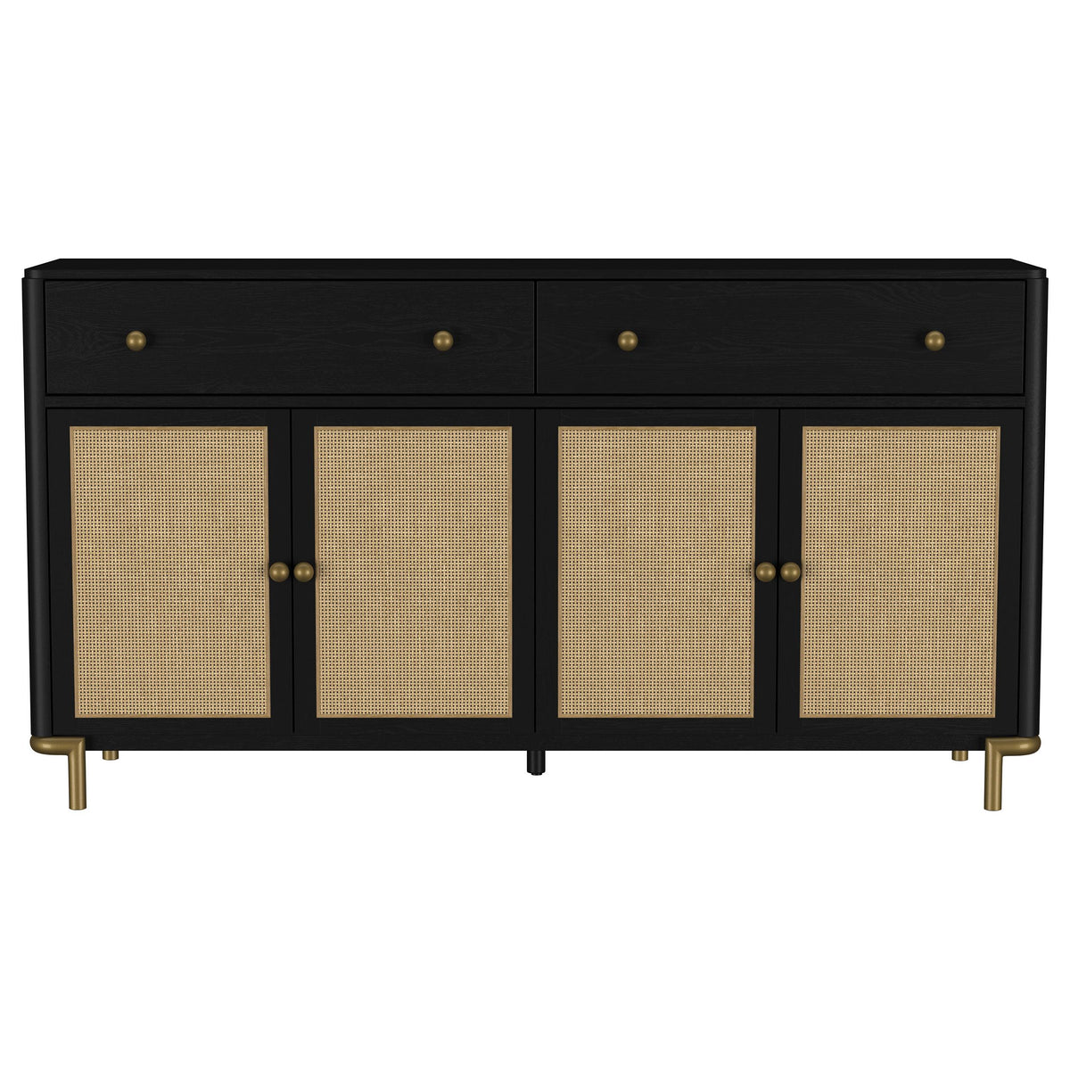 Coaster Furniture Arini 108935BLK 2-drawer Cane Door Dining Sideboard Server - Black IMAGE 11