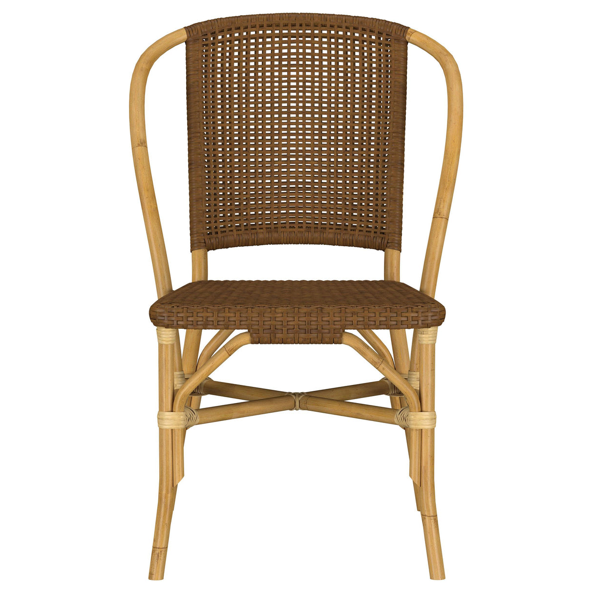 Coaster Furniture Lexley 109122 Set of 2 Woven Rattan Dining Side Chair - Brown IMAGE 2