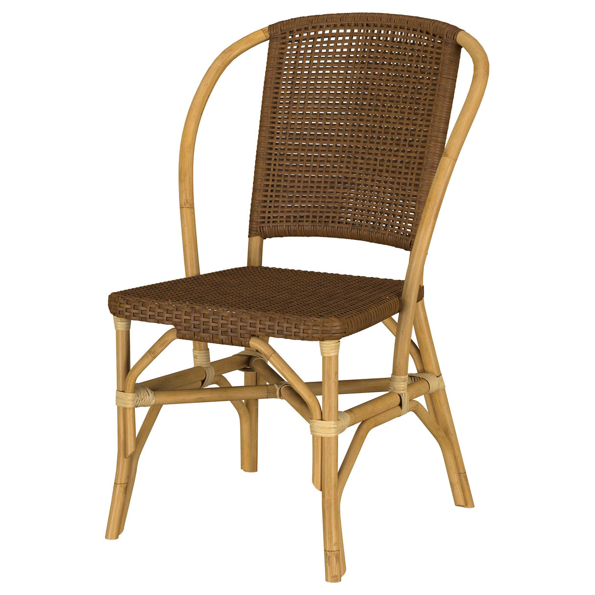 Coaster Furniture Lexley 109122 Set of 2 Woven Rattan Dining Side Chair - Brown IMAGE 4