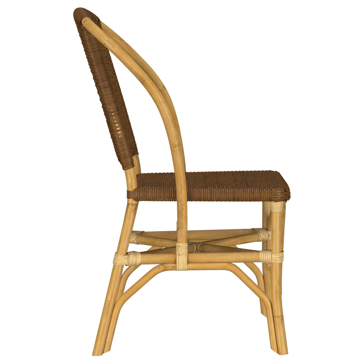Coaster Furniture Lexley 109122 Set of 2 Woven Rattan Dining Side Chair - Brown IMAGE 8