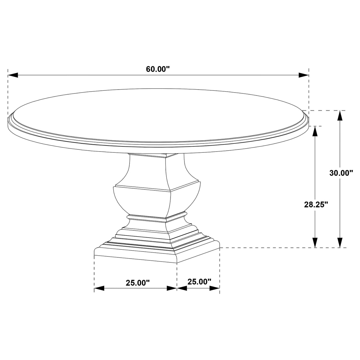 Coaster Furniture Twyla 109230 60-inch Round Wood Dining Room Table - Dark Cocoa IMAGE 5