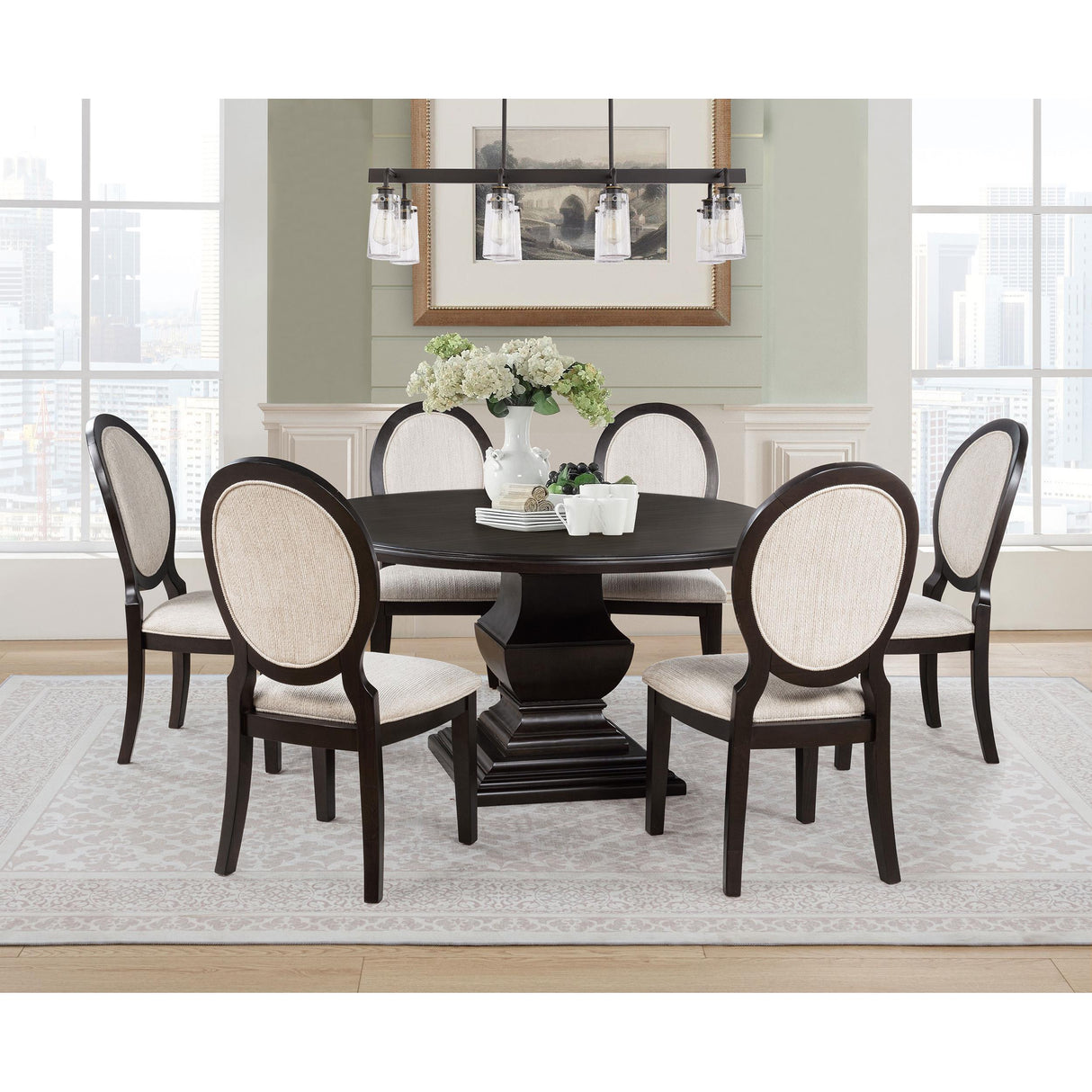 Coaster Furniture Twyla 109230 60-inch Round Wood Dining Room Table - Dark Cocoa IMAGE 6