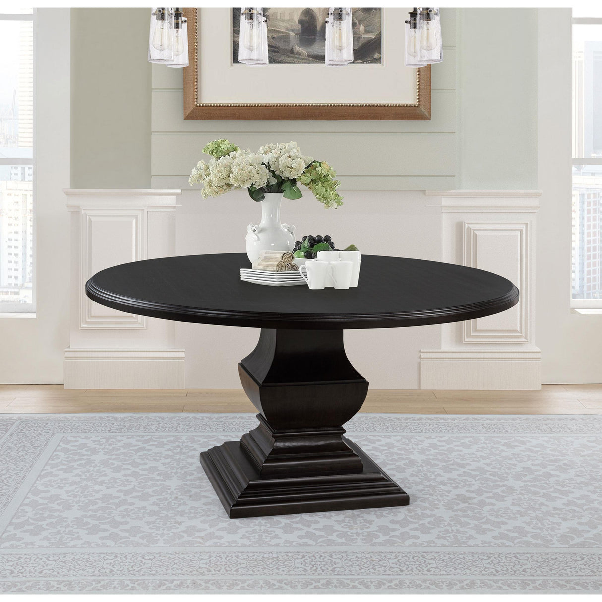 Coaster Furniture Twyla 109230 60-inch Round Wood Dining Room Table - Dark Cocoa IMAGE 7