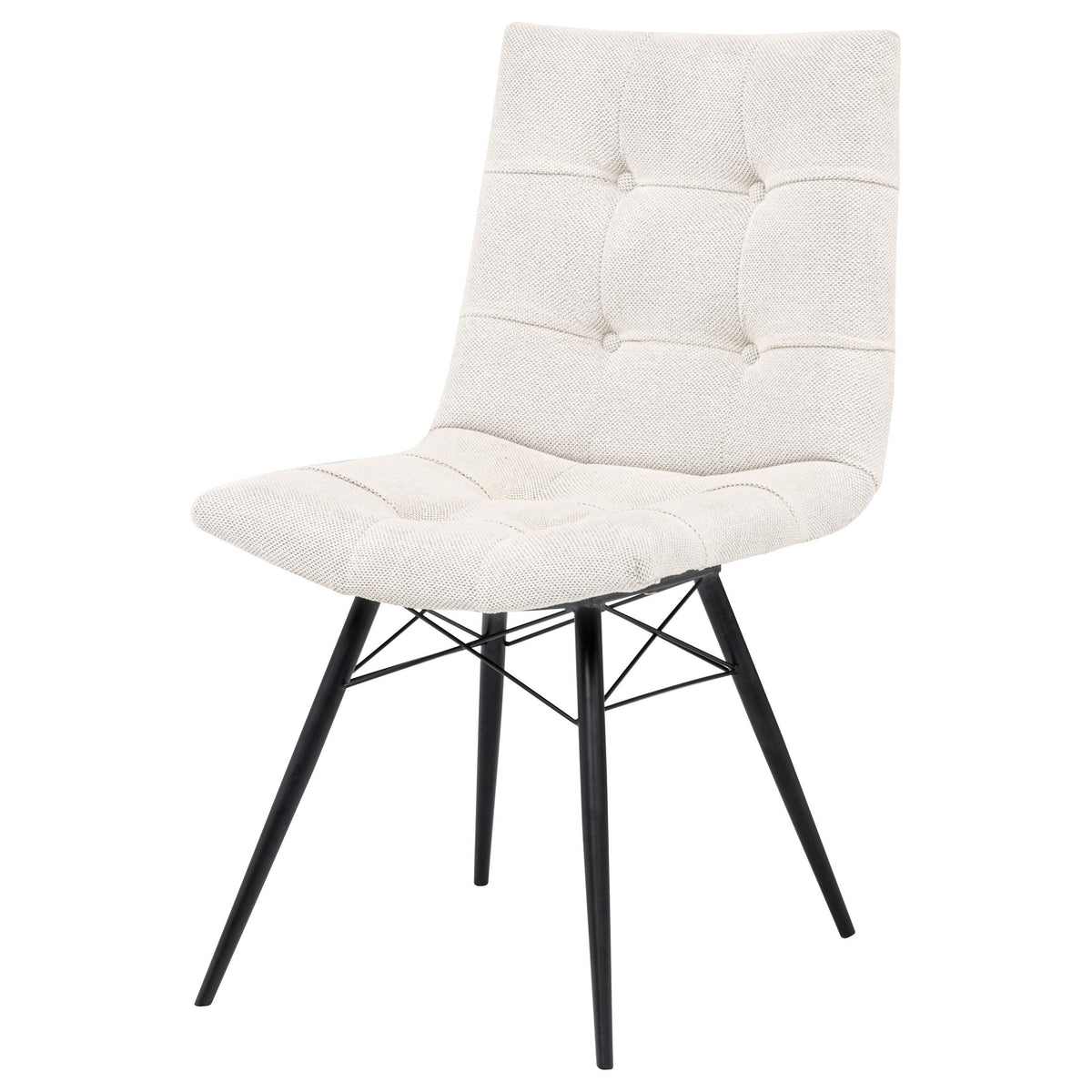 Coaster Furniture Aiken 110332STN Set of 4 Fabric Upholstered Dining Side Chair - Saddle Stone White IMAGE 2