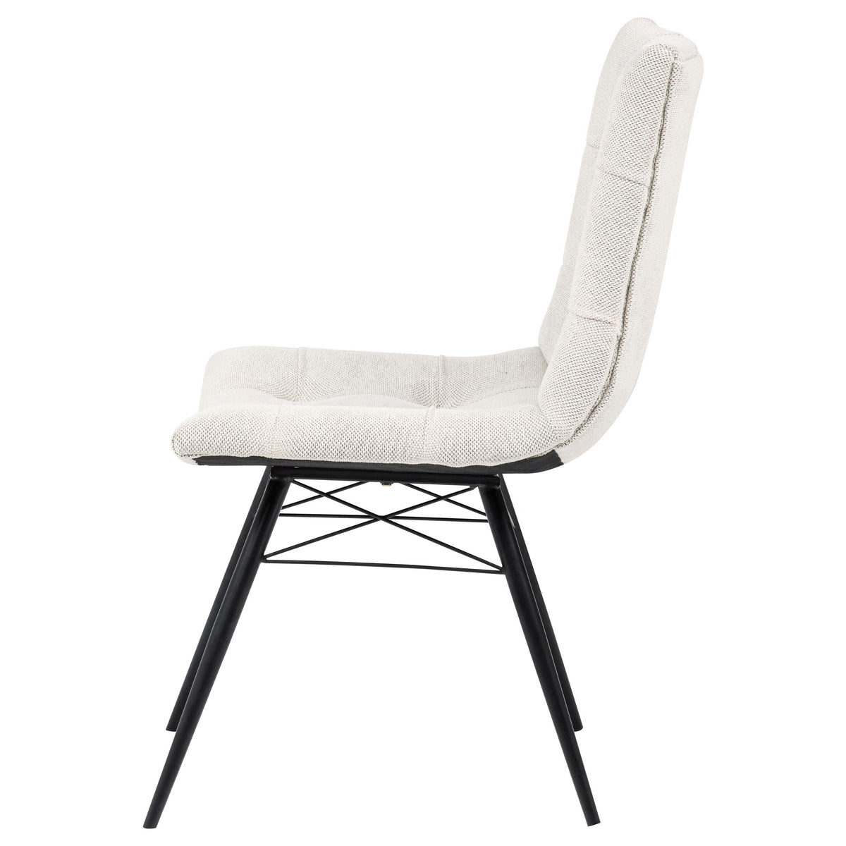 Coaster Furniture Aiken 110332STN Set of 4 Fabric Upholstered Dining Side Chair - Saddle Stone White IMAGE 4