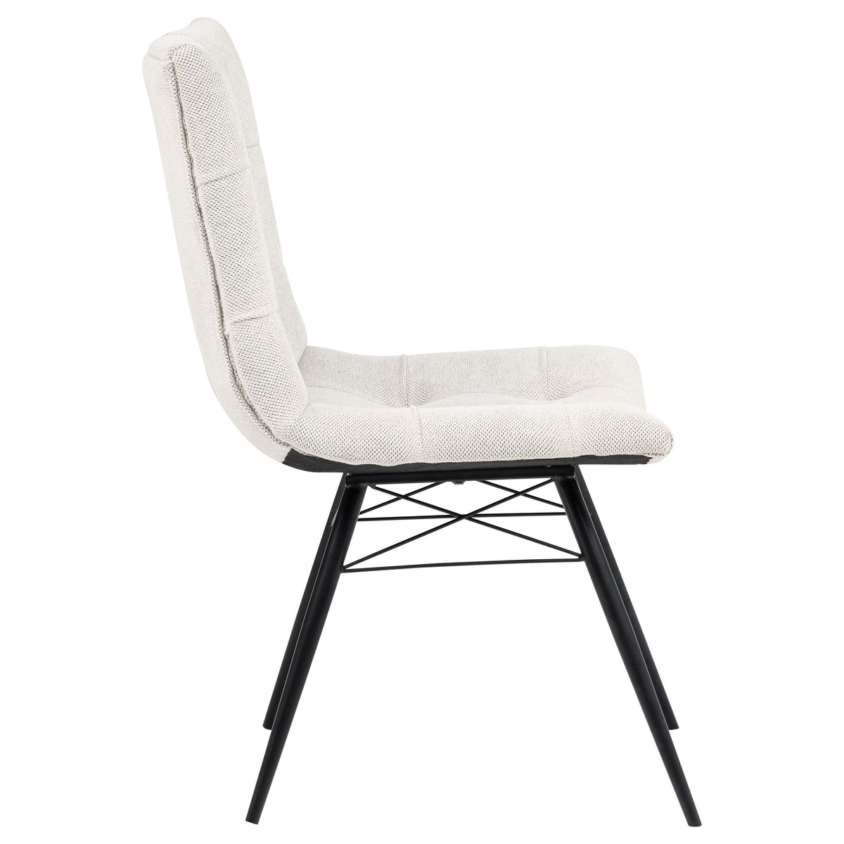 Coaster Furniture Aiken 110332STN Set of 4 Fabric Upholstered Dining Side Chair - Saddle Stone White IMAGE 5