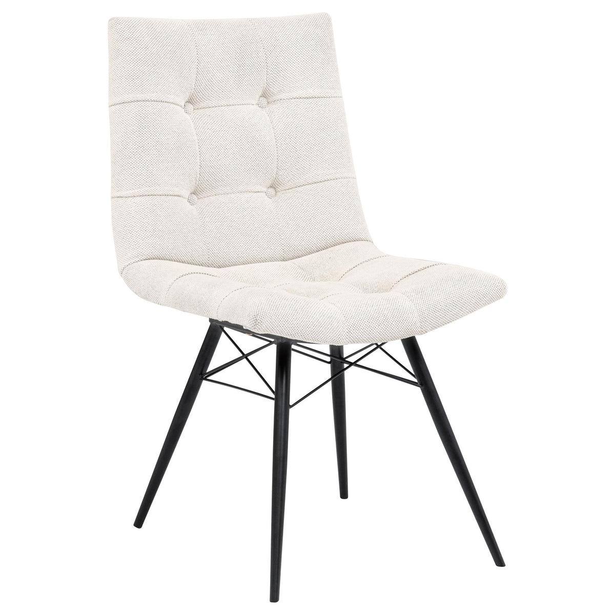 Coaster Furniture Aiken 110332STN Set of 4 Fabric Upholstered Dining Side Chair - Saddle Stone White IMAGE 8