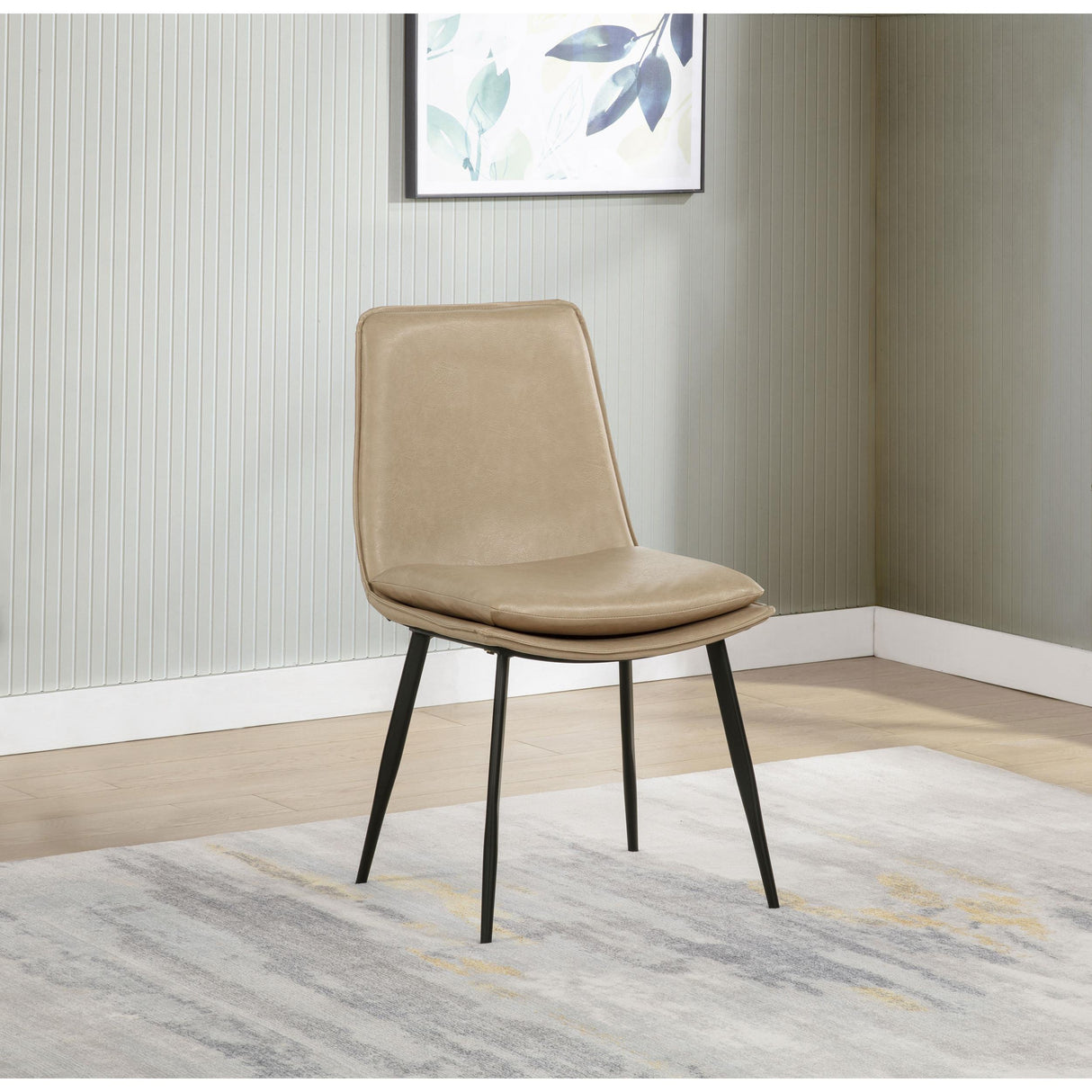 Coaster Furniture Ortega 115472TAN Set of 2 Upholstered Dining Side Chair - Tan IMAGE 5