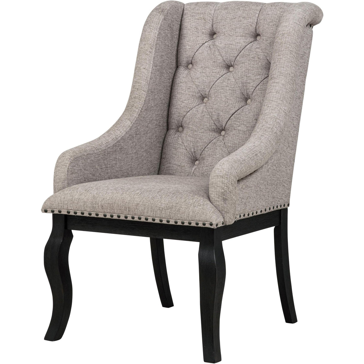 Coaster Furniture Phelps 121233 Set of 2 Upholstered Dining Arm Chair - Tan Distressed Noir IMAGE 5