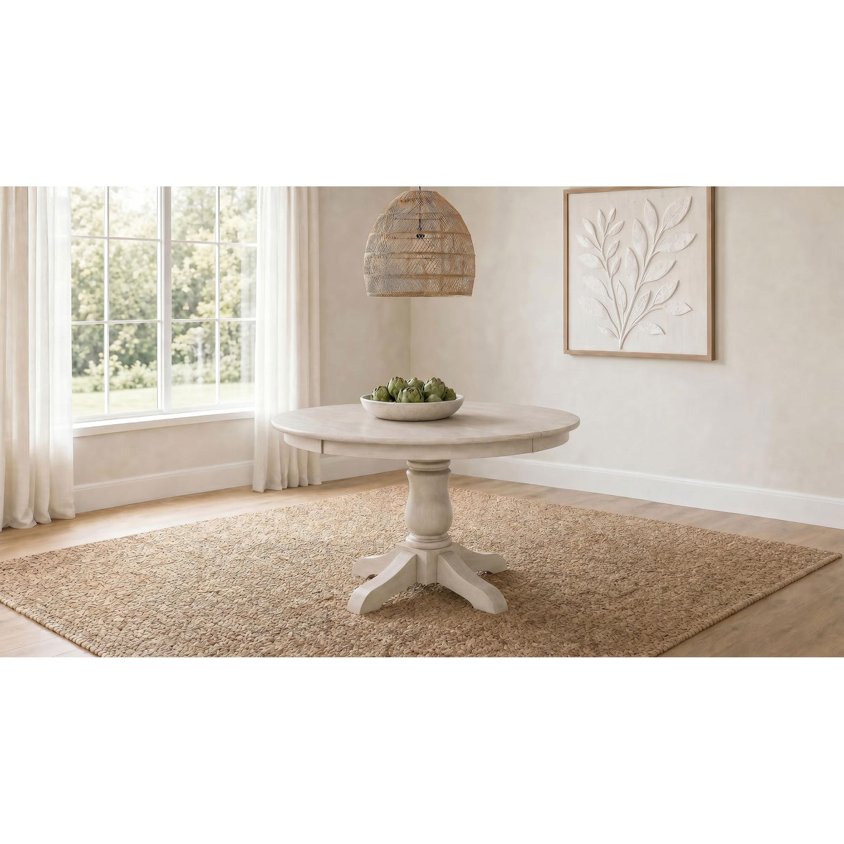 Coaster Furniture Orrison 121261 Oval 62-inch Wood Extension Leaf Dining Table - Linen IMAGE 7