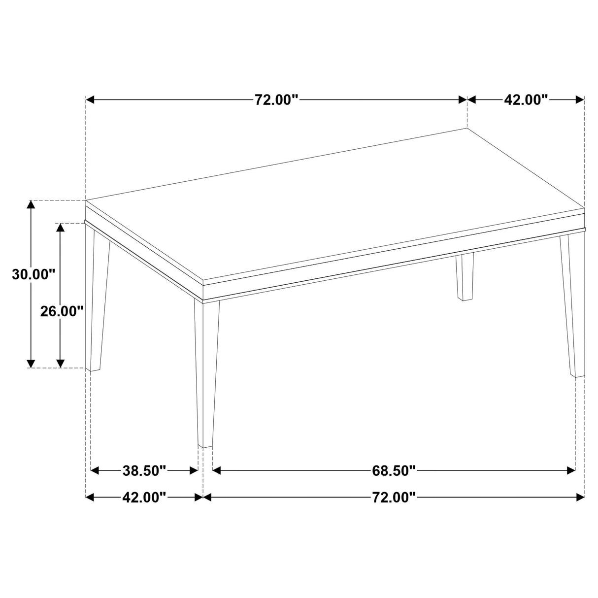 Coaster Furniture Averill 121291 72-inch Rectangular White Marble Top Dining Table - Coffee Bean IMAGE 16
