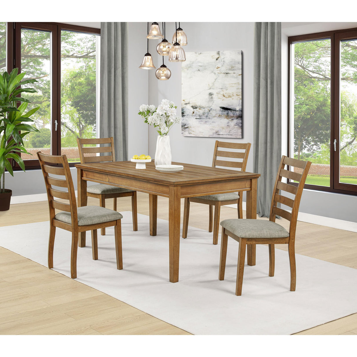 Coaster Furniture Atwood 121761 Rectangular Wood Dining Table - Warm Brown IMAGE 10