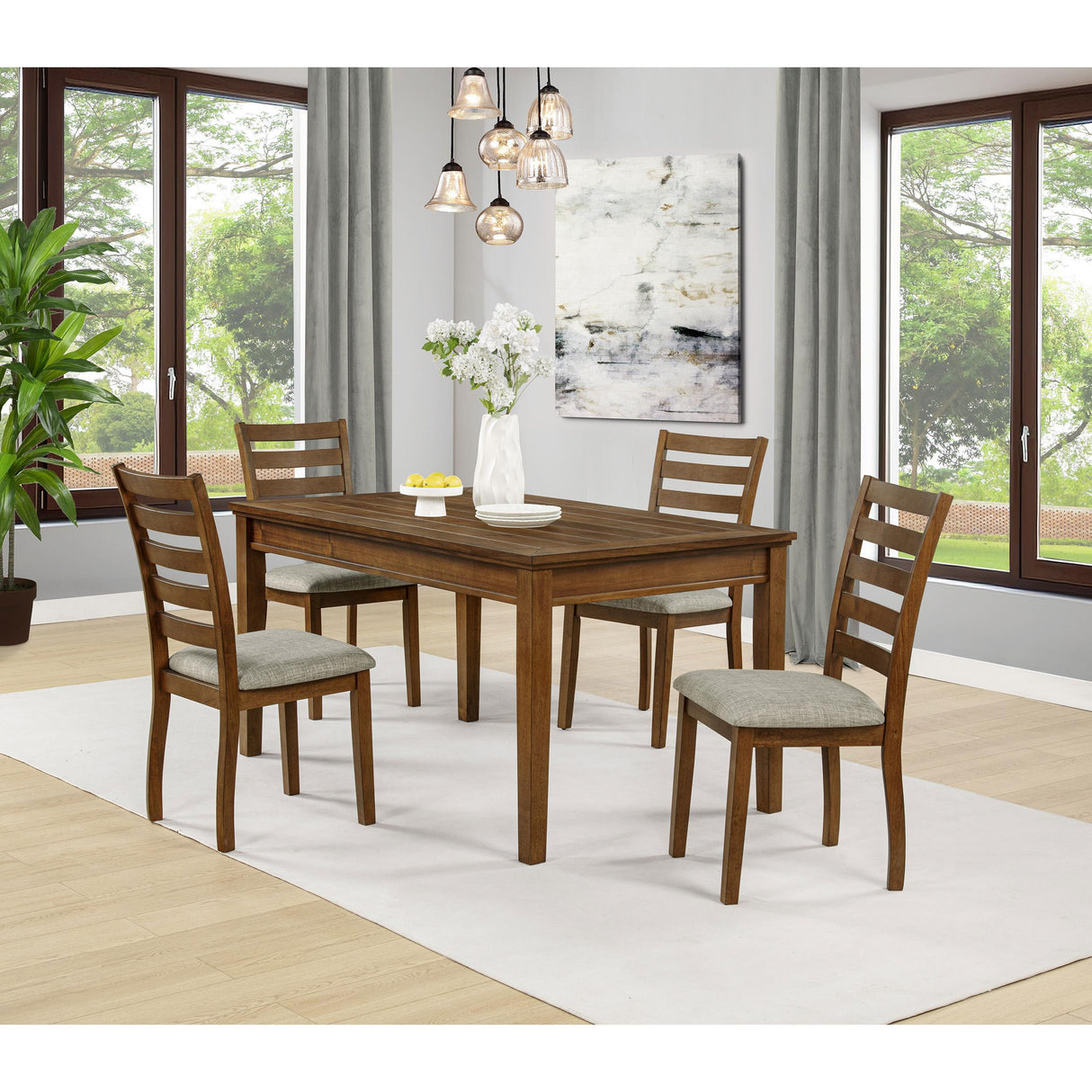 Coaster Furniture Atwood 121761 Rectangular Wood Dining Table - Warm Brown IMAGE 9