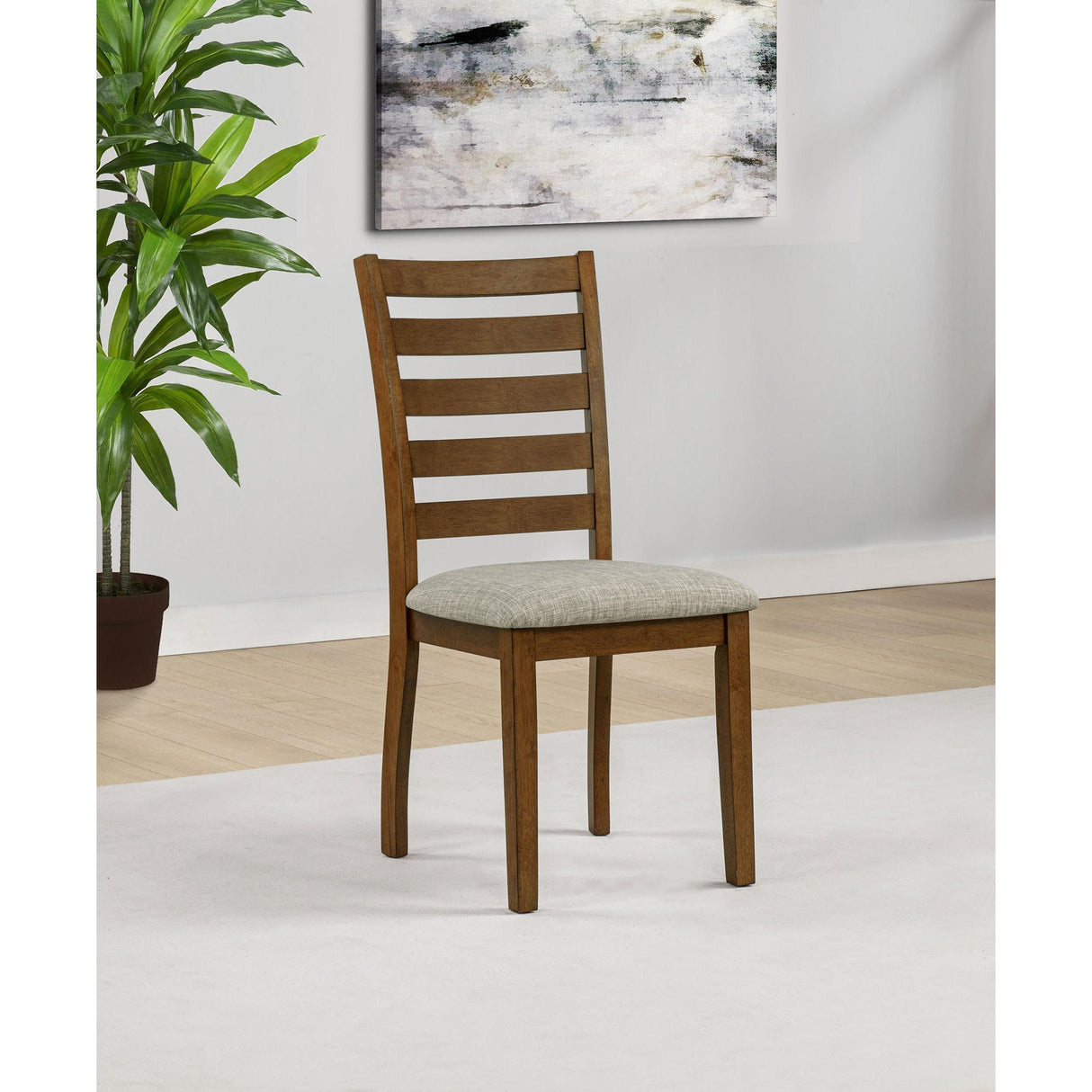 Coaster Furniture Atwood 121762 Wood Dining Side Chair Upholstered Seat - Warm Brown IMAGE 2