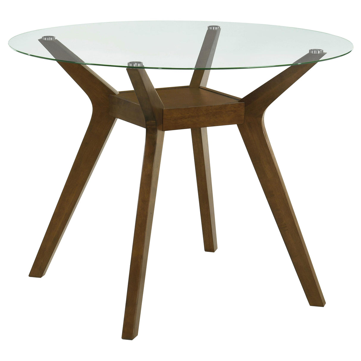 Coaster Furniture Paxton 122178BG Round 48-inch Glass Top Counter Height Dining Table - Brown IMAGE 2