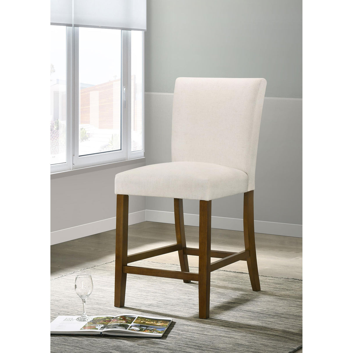Coaster Furniture Paxton 122179BGE Set of 2 Upholstered Counter Height Dining Chair - Beige IMAGE 4
