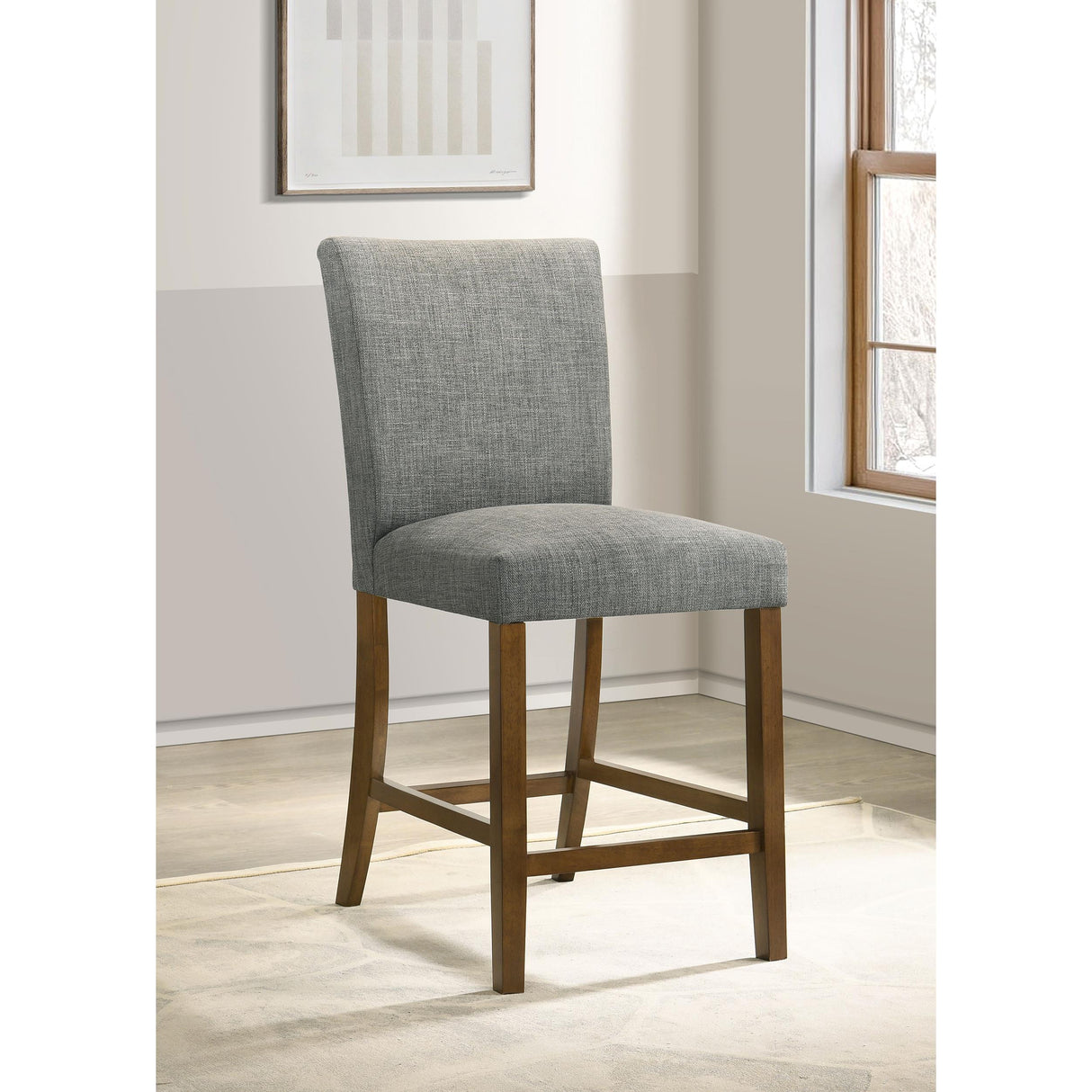 Coaster Furniture Paxton 122179GRY Set of 2 Upholstered Counter Height Dining Chair - Grey IMAGE 3