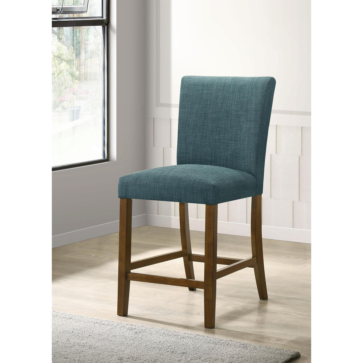 Coaster Furniture Paxton 122179TLB Set of 2 Upholstered Counter Height Dining Chair - Blue IMAGE 2