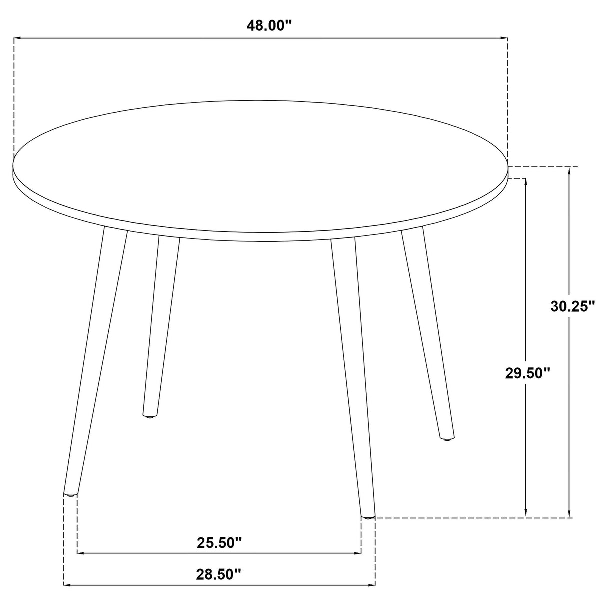 Coaster Furniture Andrews 122500 48-inch Round Wood Dining Room Table - Light Ash IMAGE 8